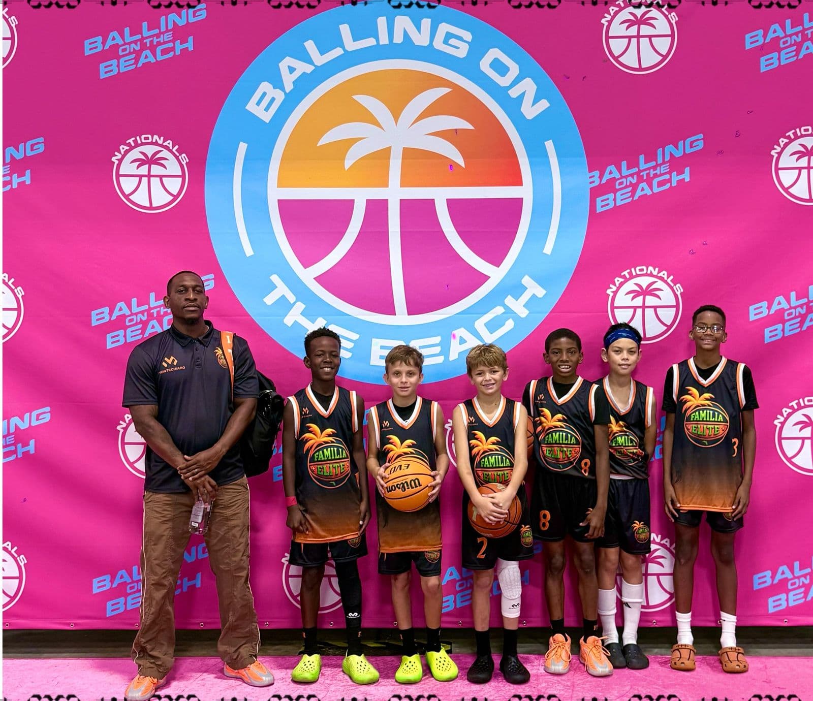A Familia Elite team at the Balling on the Beach tournament